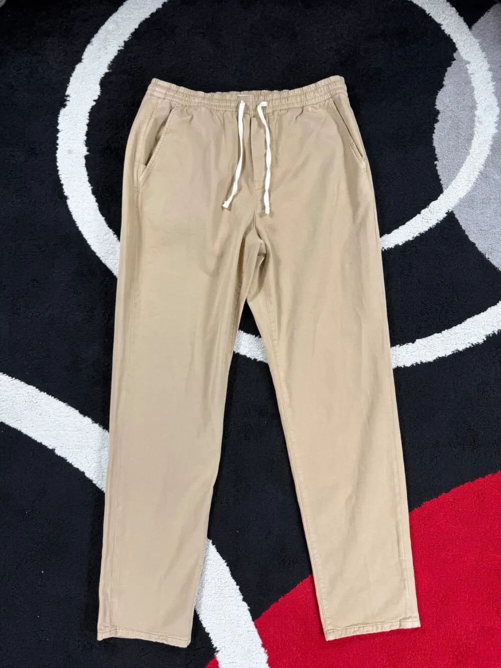 Marine Layer Pants Mens Large Brown Saturday Stretch Slim Elastic Waist Stretch